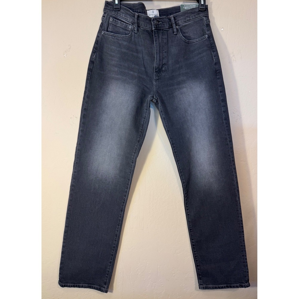 Mutual Weave The Relaxed Jeans Men 34x34 Faded Black Straight Denim Pants NEW